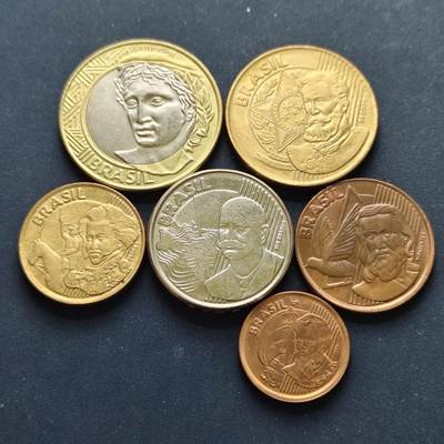 【全场包邮】纯粹捡漏拍498场-持续更新中 - 巴西1998-2000年英雄人物版6枚套币