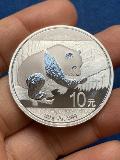 《竞宝斋》第461场 周日，周一，2场连拍 （全场包邮）欢迎送拍 - 中国2016年熊猫10元银币 30g 999银