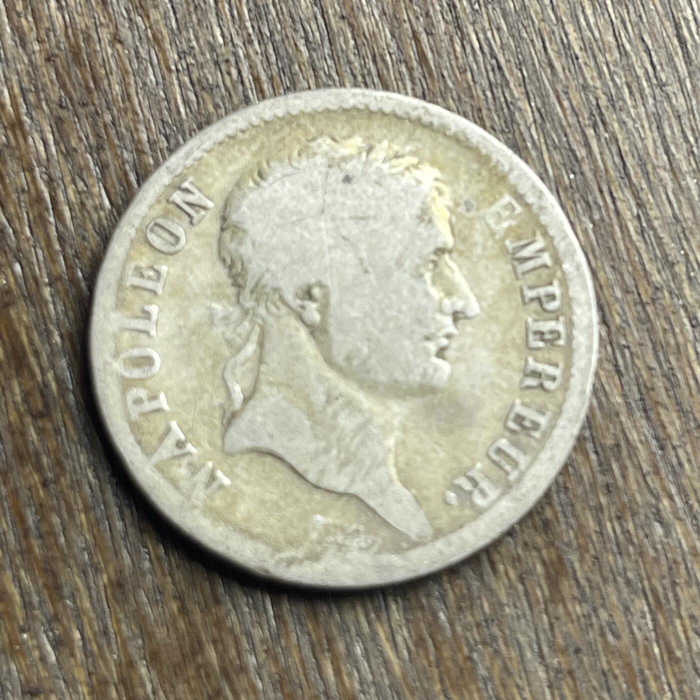 【铜匠收藏】★第140加场★精品老铜币 硬币专场 不寄存，200包邮。不满200元，支付5元运费。《接受代拍 代送NGC评级》 100【无寄存】1810 拿破仑一世 1法郎 银币