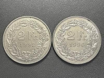 回流0125 - 瑞士1992、1996年2法郎两枚