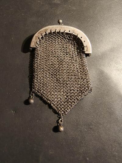 老王徽章第179期 - 法国银钱袋    野猪头银标     27.5g