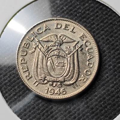 KK钱币收藏小铺  第389期  2月预留时间 周末发货 -  1946厄瓜多尔5分 好品
