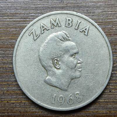 【铜匠收藏】★第140场★散币场。不寄存，30包邮。不满30元，支付5元运费。《接受代拍 代送NGC评级》 - 20【无寄存】赞比亚共和国1968年20恩韦 铜镍币