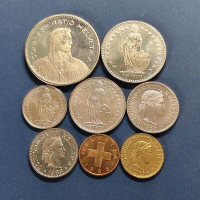 【全场包邮】纯粹捡漏拍498场-持续更新中 - 瑞士1983-1986年8枚套币