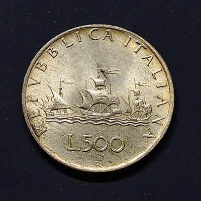 【全场包邮】纯粹捡漏拍499场-持续更新中 - 意大利1960年帆船女神500里拉银币【29毫米11克83.5%，纯银价约257元（按28元银价估算）】