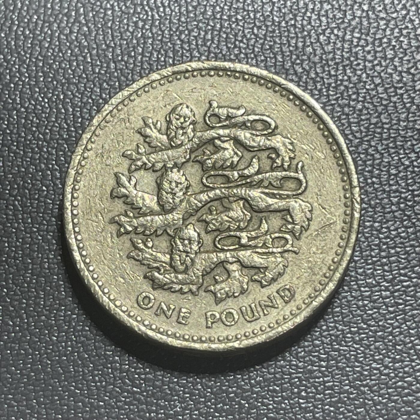 回流0125  英国1997年1英镑加厚铜币 英格兰三狮