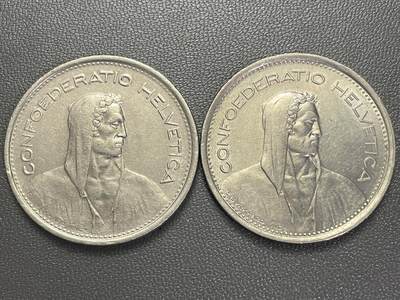 回流0125 - 瑞士1968年5法郎两枚