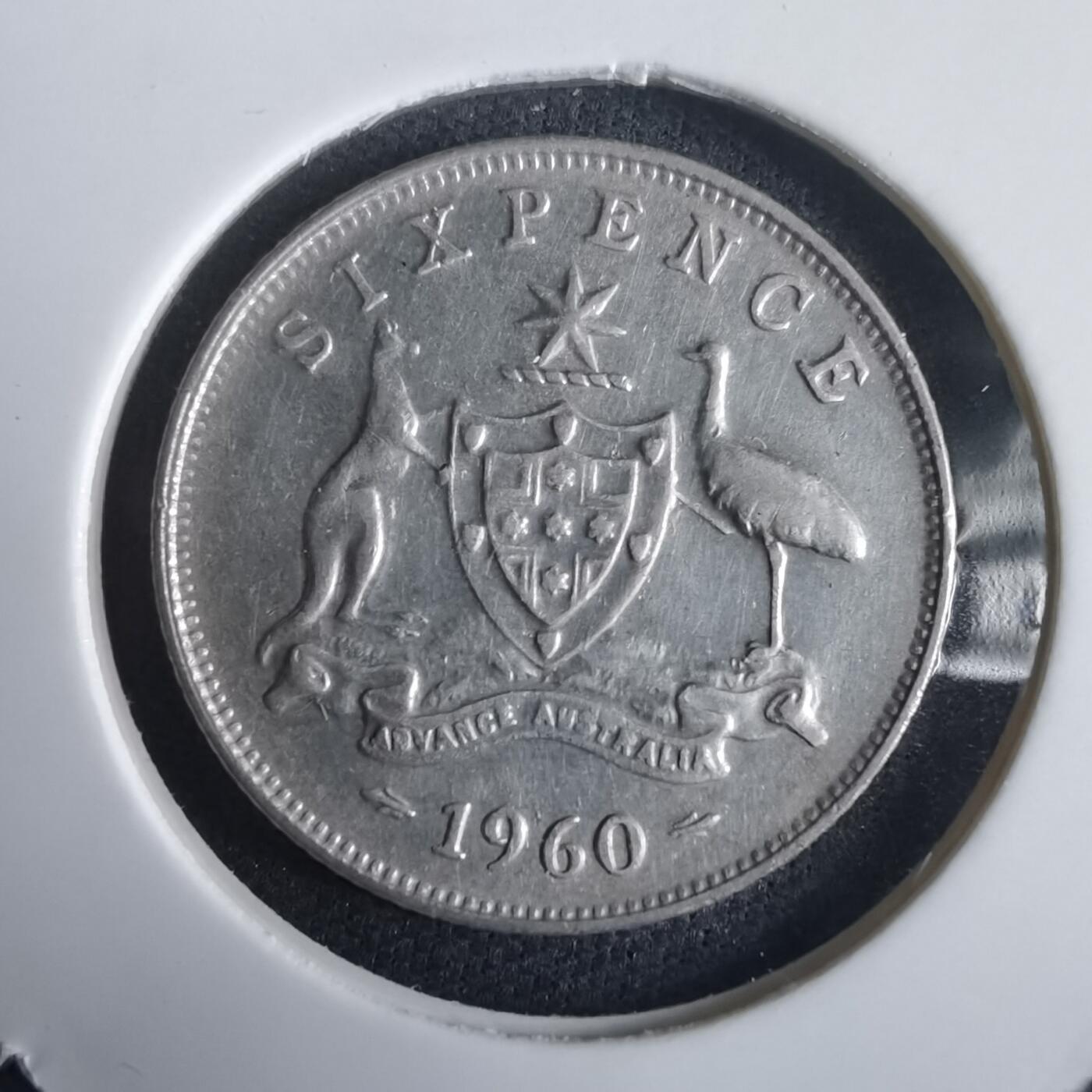 沼泽如烟--第974场 澳大利亚1960年6便士银币