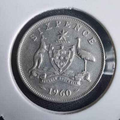 沼泽如烟--第974场 - 澳大利亚1960年6便士银币