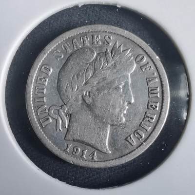 沼泽如烟--第974场 - 美国1914年十分银币