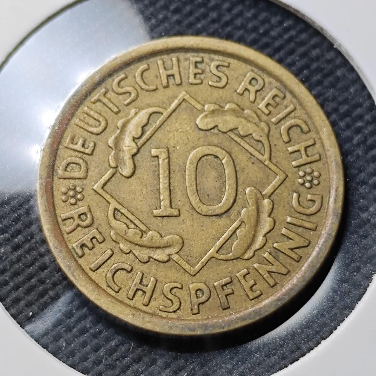 KK钱币收藏小铺  第389期  2月预留时间 周末发货 1929魏玛10分 