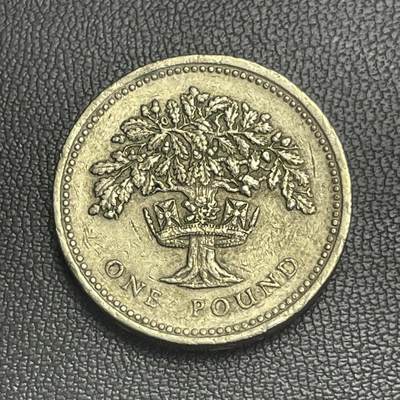 回流0125 - 英国1992年1英镑加厚铜币 英格兰橡树