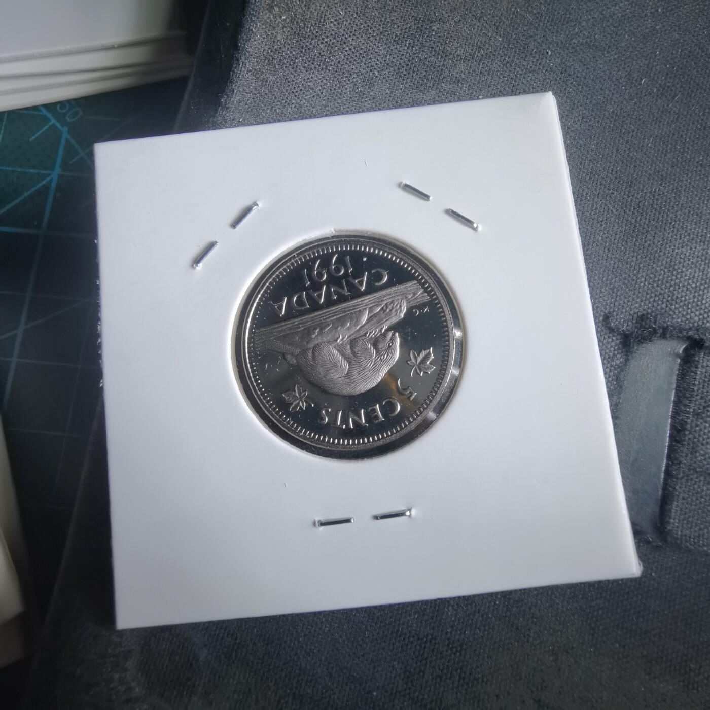 沼泽如烟--第974场 加拿大1991年5分精制币