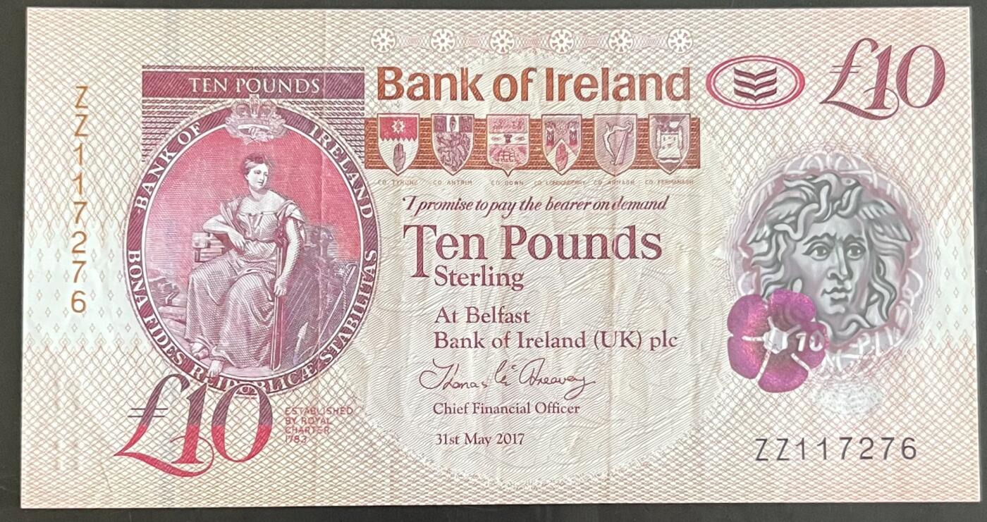 小福收藏拍卖第199期 裸钞场 本期有多张豹子号靓号 瑞士1000法郎 经典提香 毛里求斯首发年大全套 白俄罗斯5000000卢布 苏里南10000盾  爱沙尼亚  苏丹 西班牙 保加利亚 古巴等多国精美纸币 北爱尔兰 爱尔兰银行 2017年 10镑 ZZ 补号 塑料钞 ef