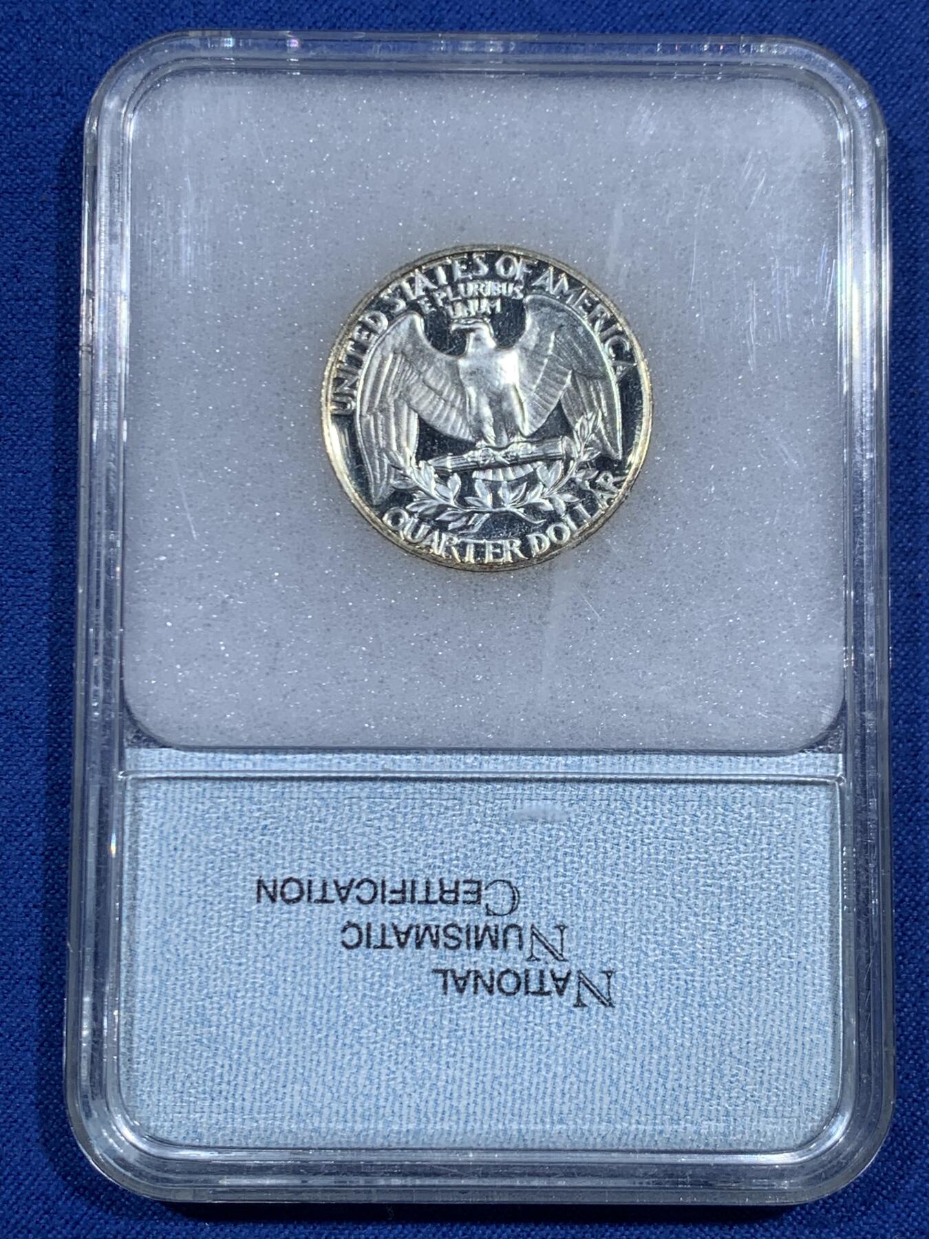 《竞宝斋》第461场 周日，周一，2场连拍 （全场包邮）欢迎送拍 两枚一组 NNC PR69 美国1961年/1962年华盛顿25美分银币 精致版本少见 900银 高分