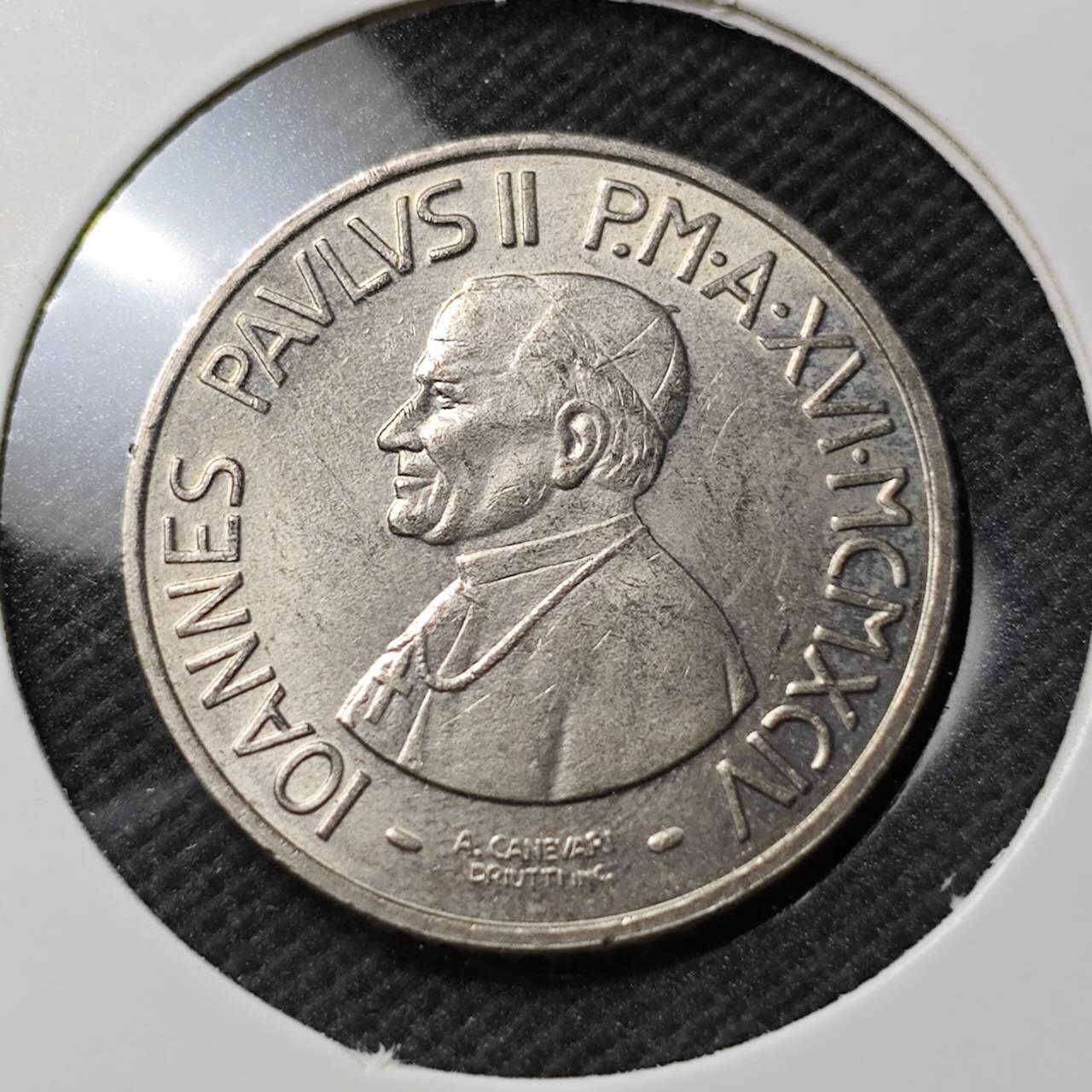 KK钱币收藏小铺  第389期  2月预留时间 周末发货  梵蒂冈100里拉