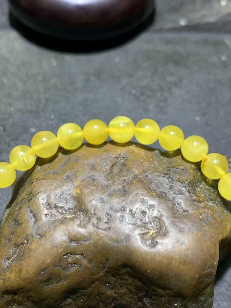 天然俄料蜜蜡单圈手串1条！