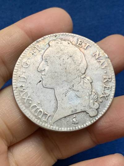 《竞宝斋》第461场 周日，周一，2场连拍 （全场包邮）欢迎送拍 - 法国1768年A版路易十五埃居大银币