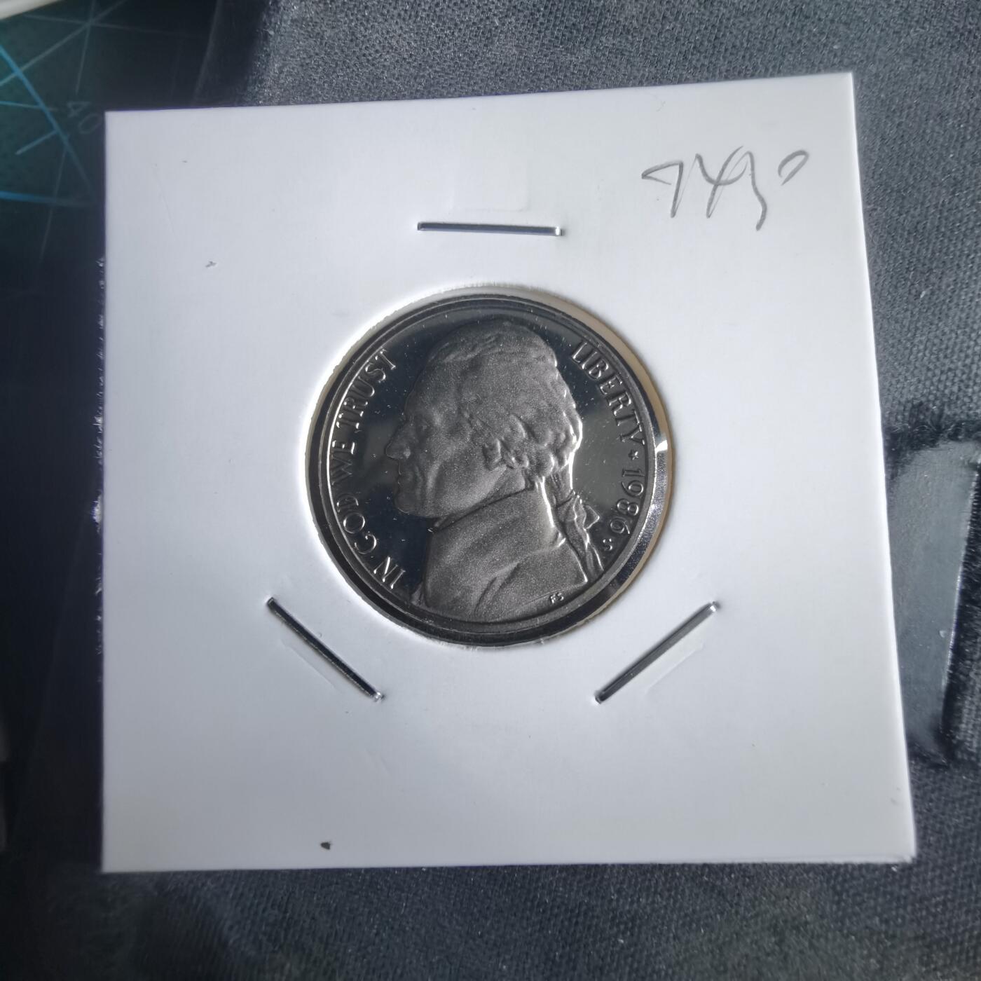 沼泽如烟--第974场 美国1986年五分精制币