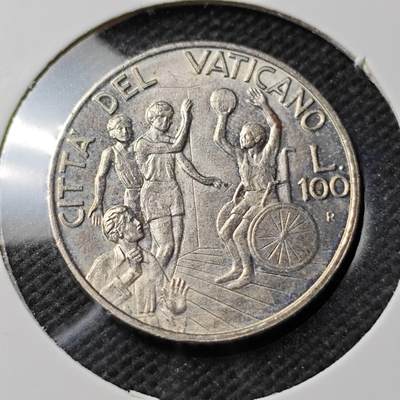 KK钱币收藏小铺  第389期  2月预留时间 周末发货 -  梵蒂冈100里拉
