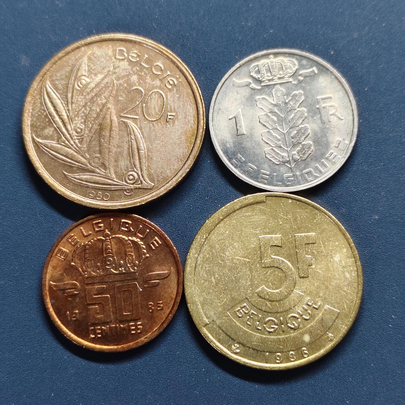 【全场包邮】纯粹捡漏拍498场-持续更新中 比利时1980-1986年4枚套币