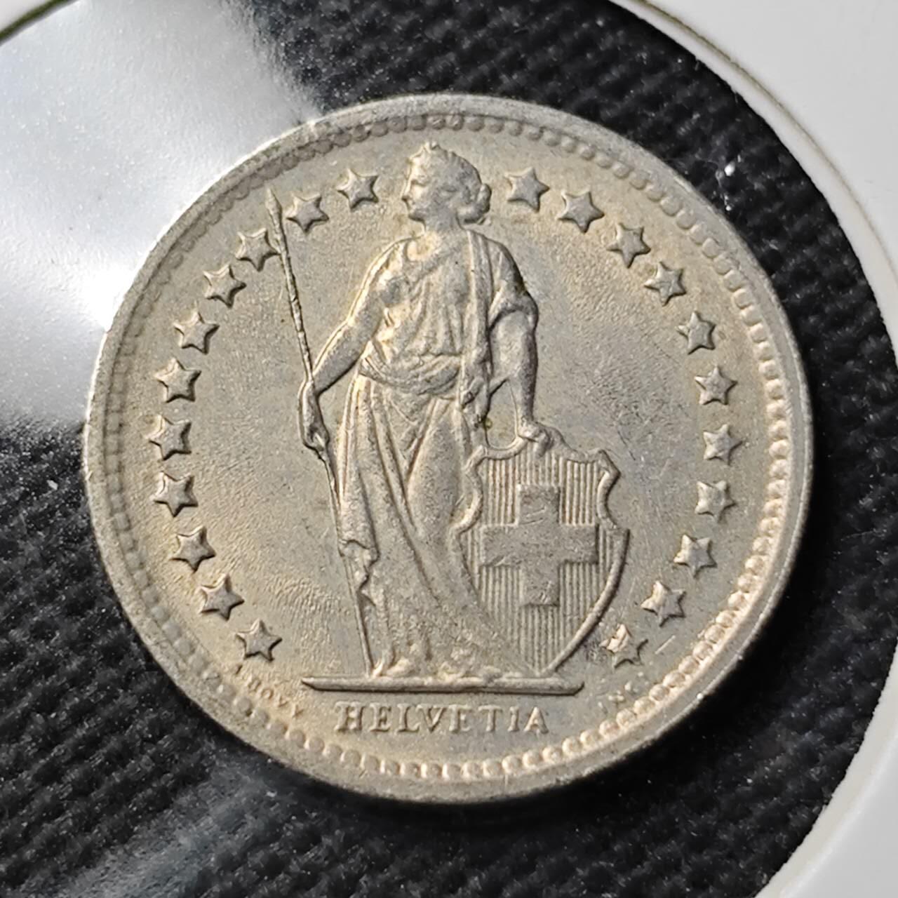 KK钱币收藏小铺  第389期  2月预留时间 周末发货  1970瑞士0.5法郎