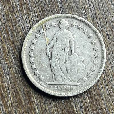 【铜匠收藏】★第140加场★精品老铜币 硬币专场 不寄存，200包邮。不满200元，支付5元运费。《接受代拍 代送NGC评级》 - 100【无寄存】1920 瑞士 1/2法郎 银币