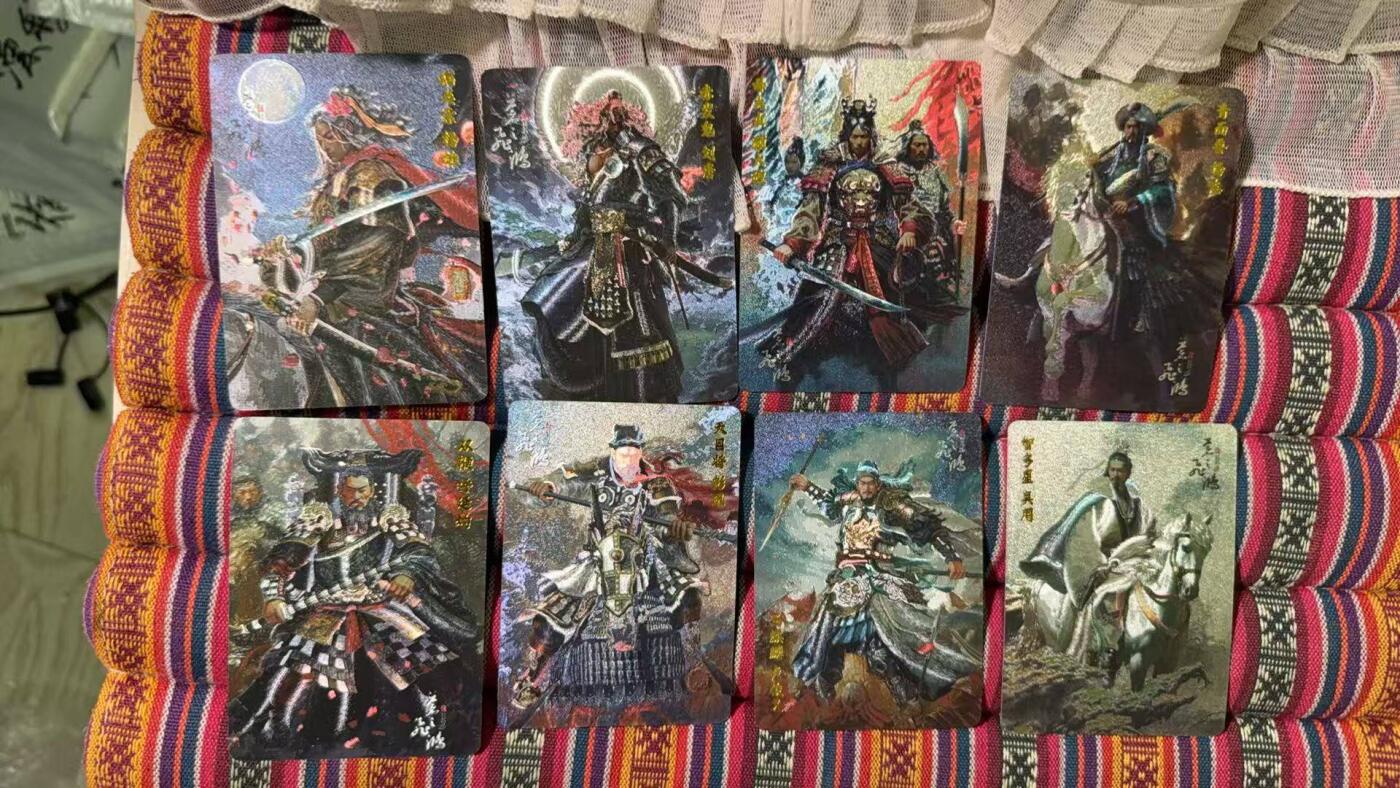 光影卡牌第29期，各家亲签，各家套卡，持续收拍品 百里飞鸿水浒粗闪卡8张