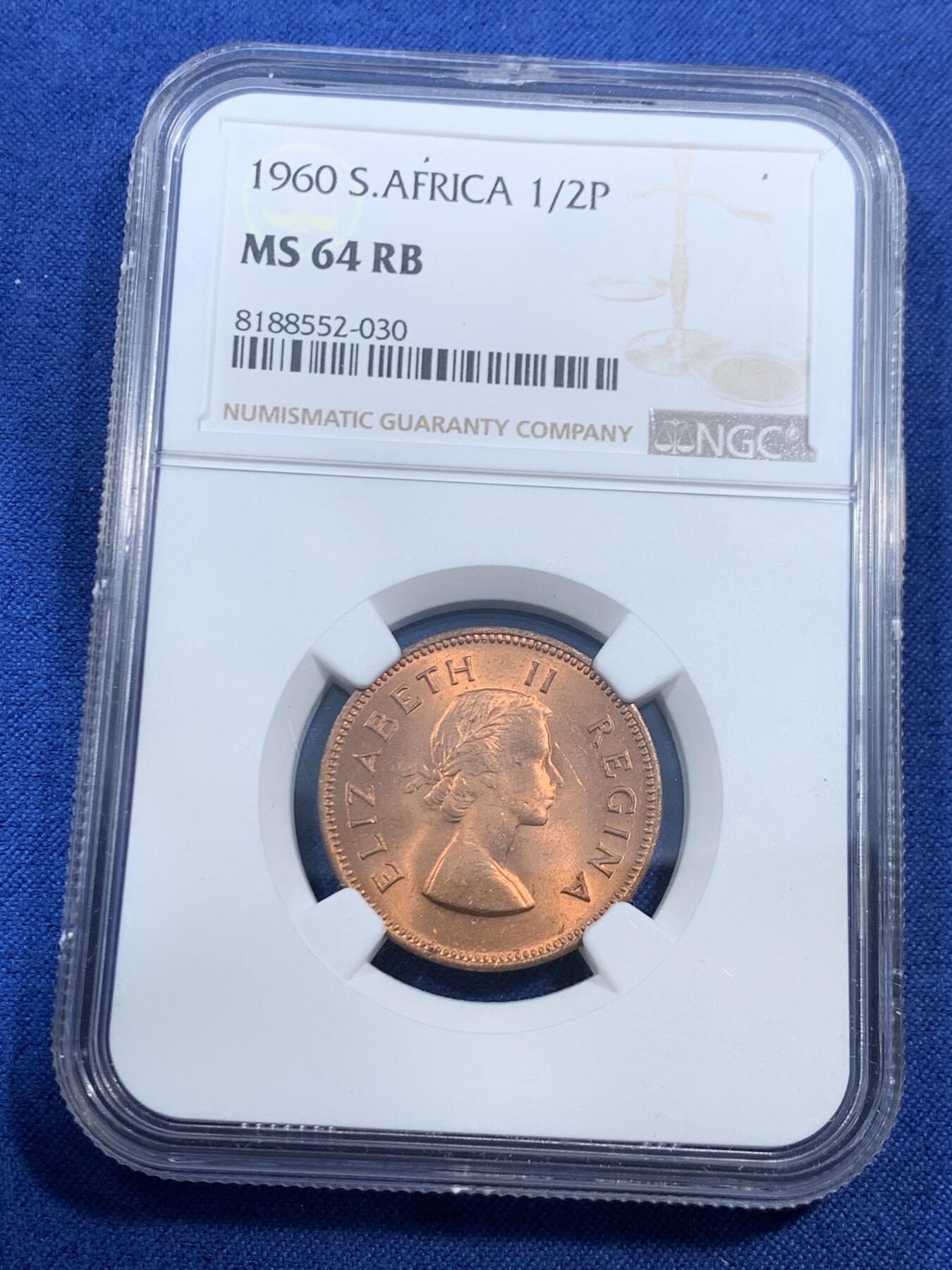 《竞宝斋》第461场 周日，周一，2场连拍 （全场包邮）欢迎送拍 三枚一组 NGC MS63-65 南非1便士-1/4便士铜币，其中小面额较为少见