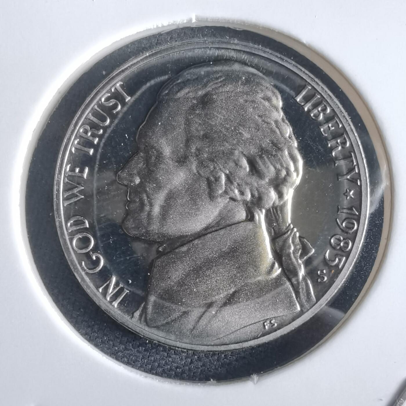 沼泽如烟--第974场 美国1985年5分精制币