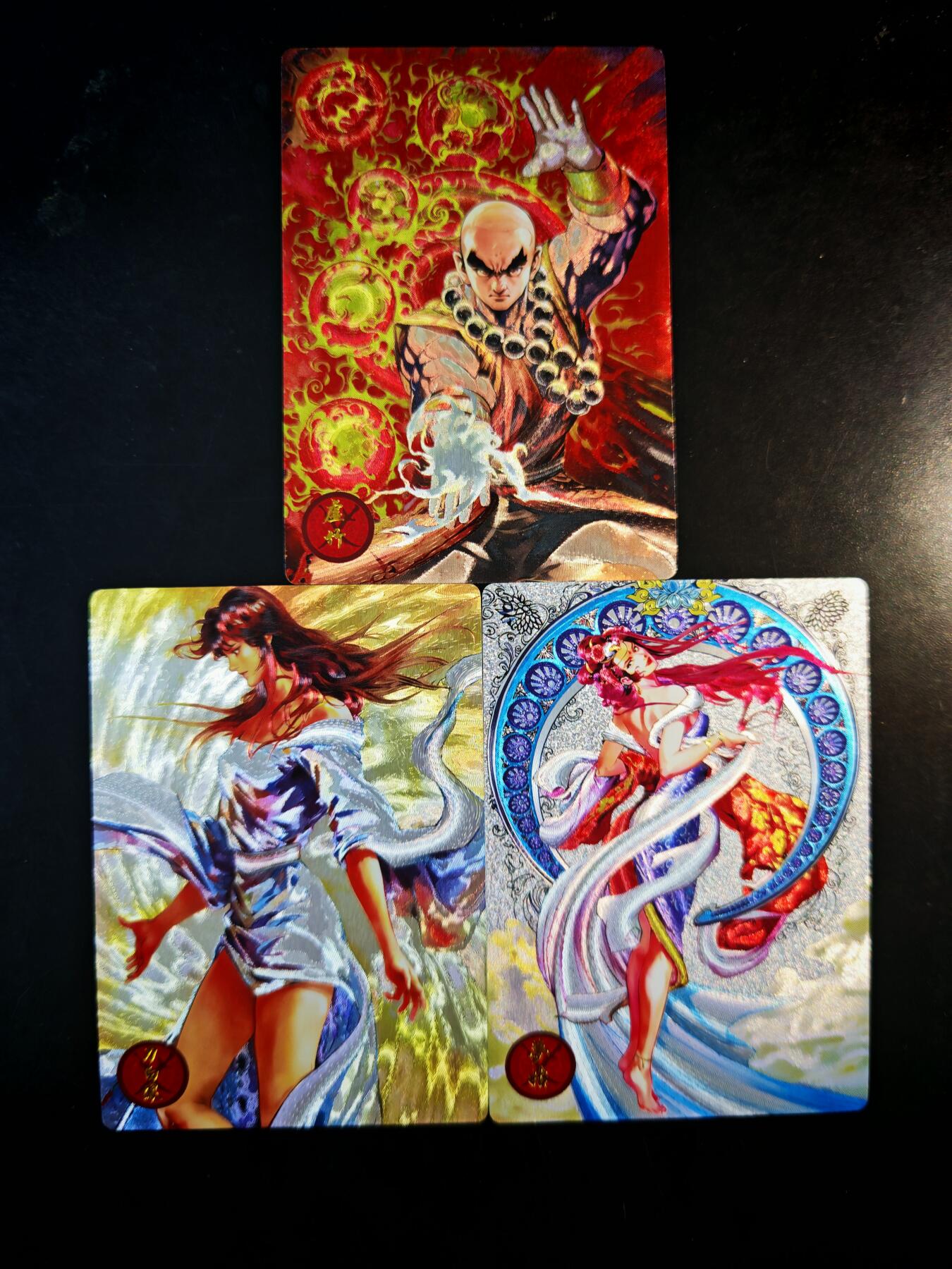 琦卡当当铺～第30期★★一大波美女正向你走来~支持寄存★★~【9点40结束】扫码加群抽[包邮券]~ .奇点卡牌 盲包卡 粗闪 天龙梦姑虚竹刀白凤-3张