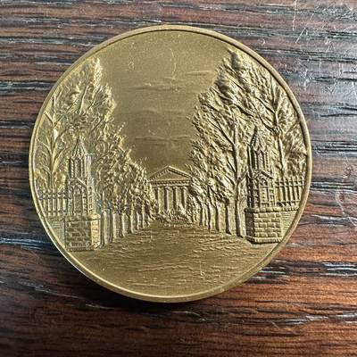 蒂克钱币-第57场 日本章 企业章拍卖  - 1974年日本青山学院大学创立100周年纪念铜章 40mm 35g