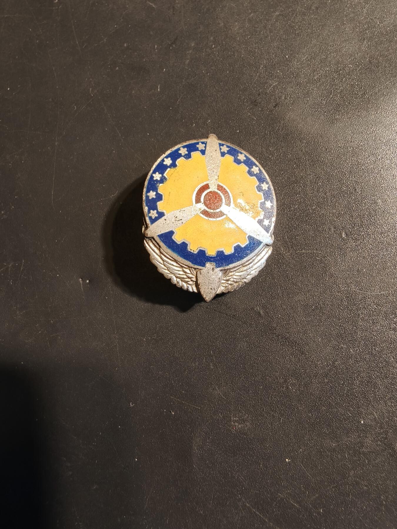 老王徽章第179期 美国陆军航空兵航空勤务司令部证章     二战时期横针版    925银     7.3g