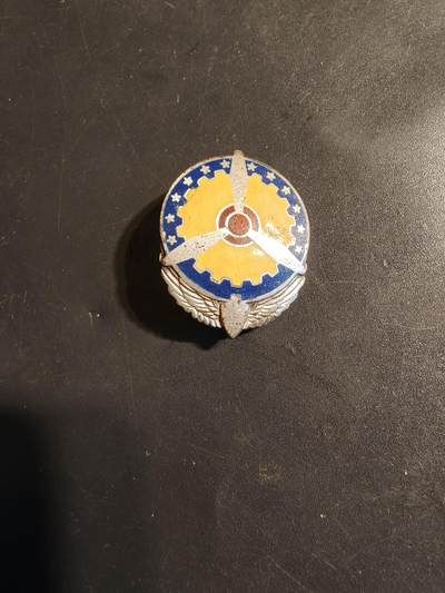 老王徽章第179期 - 美国陆军航空兵航空勤务司令部证章     二战时期横针版    925银     7.3g