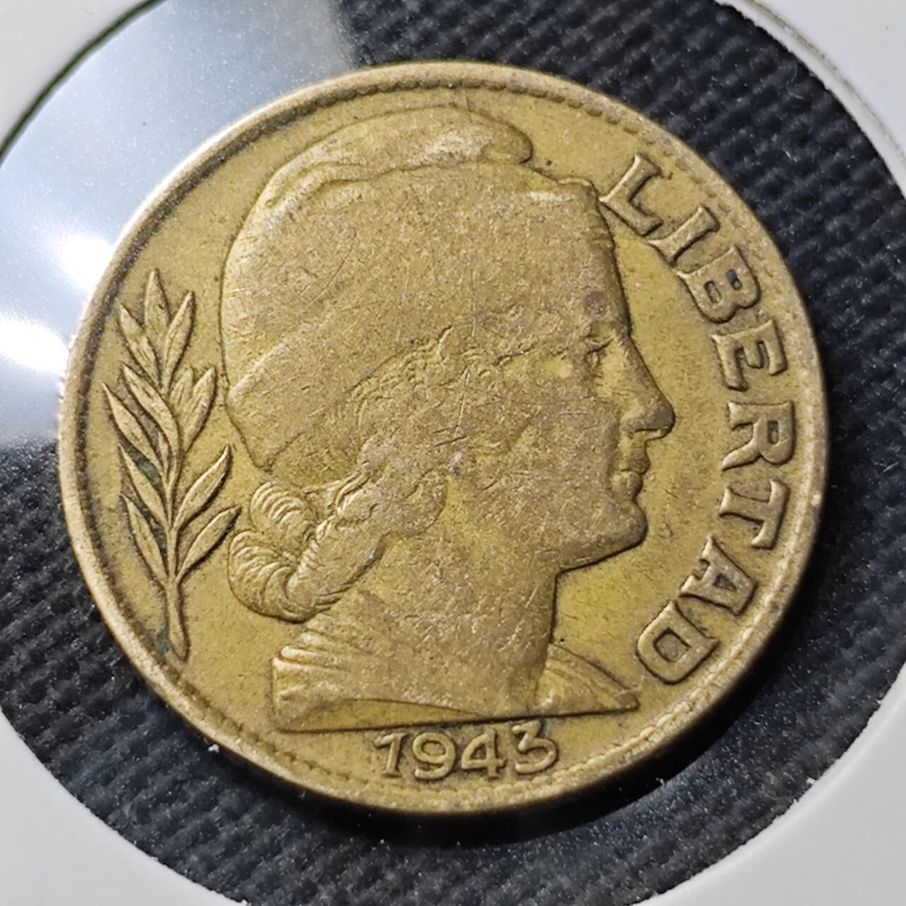 KK钱币收藏小铺  第389期  2月预留时间 周末发货  1943阿根廷20分铜币