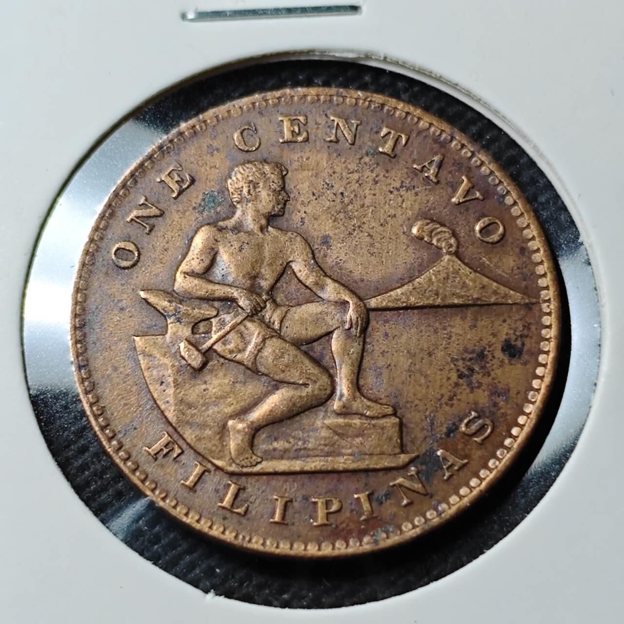 KK钱币收藏小铺  第389期  2月预留时间 周末发货  1944美属菲律宾1分铜币