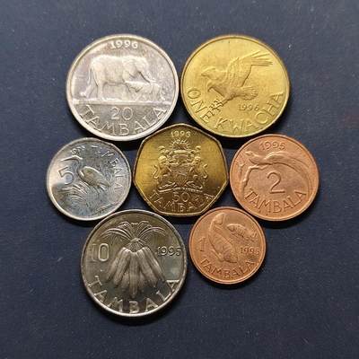 【全场包邮】纯粹捡漏拍498场-持续更新中 - 马拉维1995-1996年7枚套币