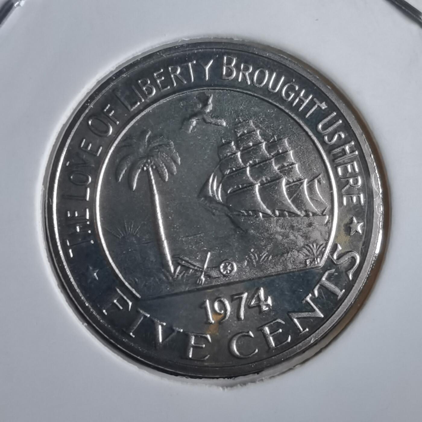 沼泽如烟--第974场 利比里亚5分精制币