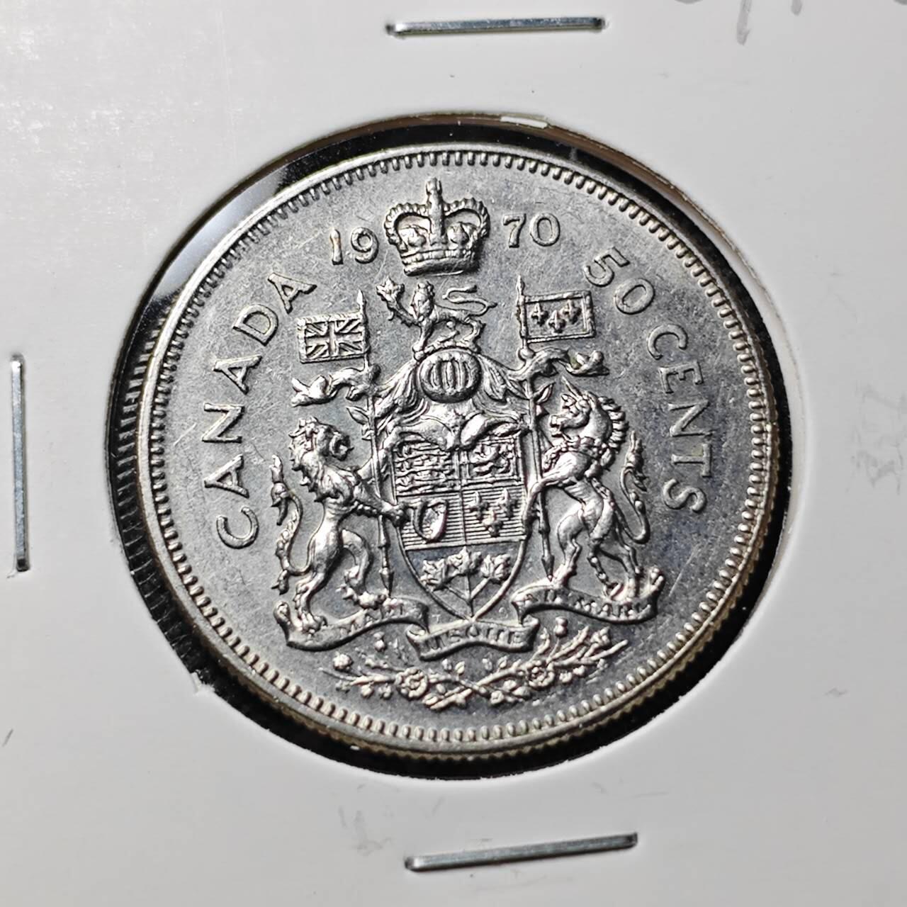 KK钱币收藏小铺  第389期  2月预留时间 周末发货 1970加拿大50分 