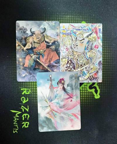 春节前倒数第二场！！龙虎卡牌-七四场（满200元包邮，无佣金，每周六结拍，欢迎送拍） - 燎原西游 牛魔王、蝎子精普卡+粗闪老朱