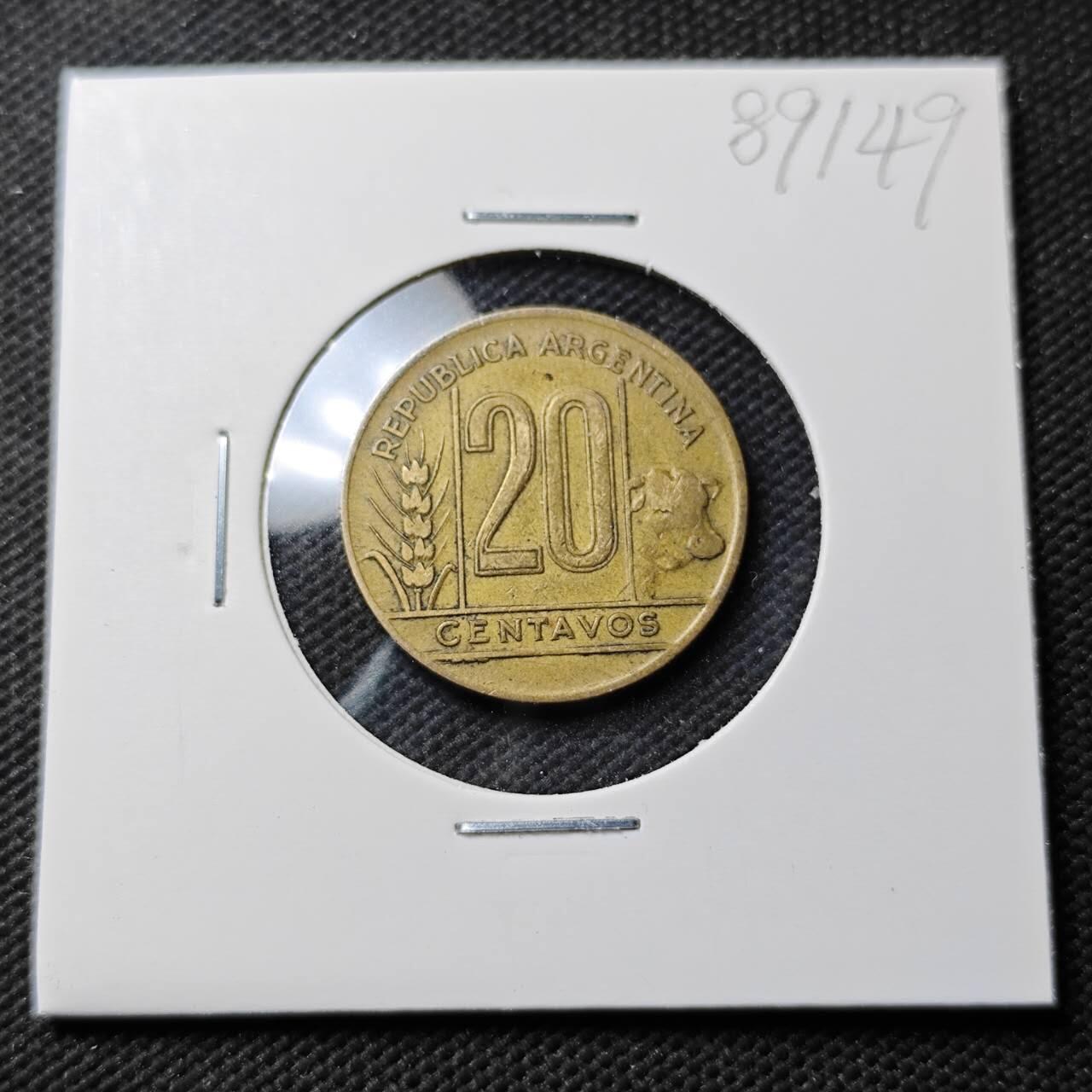 KK钱币收藏小铺  第389期  2月预留时间 周末发货  1943阿根廷20分铜币