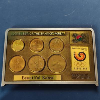 【全场包邮】纯粹捡漏拍499场-持续更新中 - 韩国1988年首尔奥运会纪念封装铁盒6枚套币
