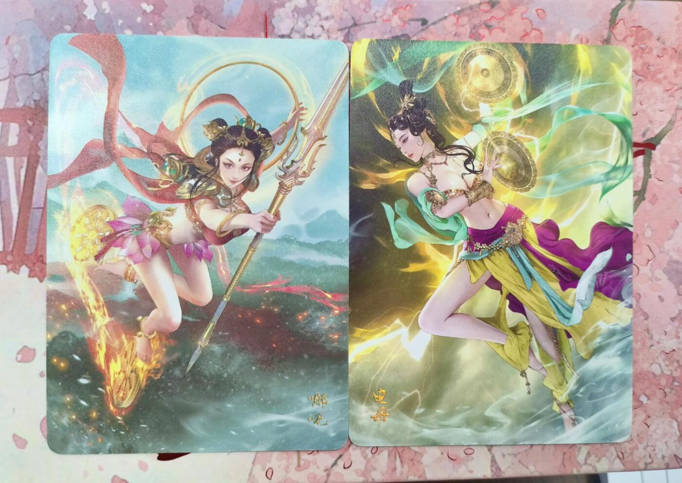 春节前倒数第二场！！龙虎卡牌-七四场（满200元包邮，无佣金，每周六结拍，欢迎送拍） 普卡2张 燎原西游 哪吒&电母