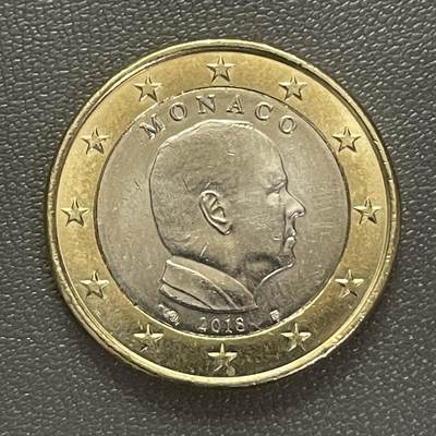 回流0125 - 摩纳哥2018年1欧元双色币 阿尔贝二世亲王
