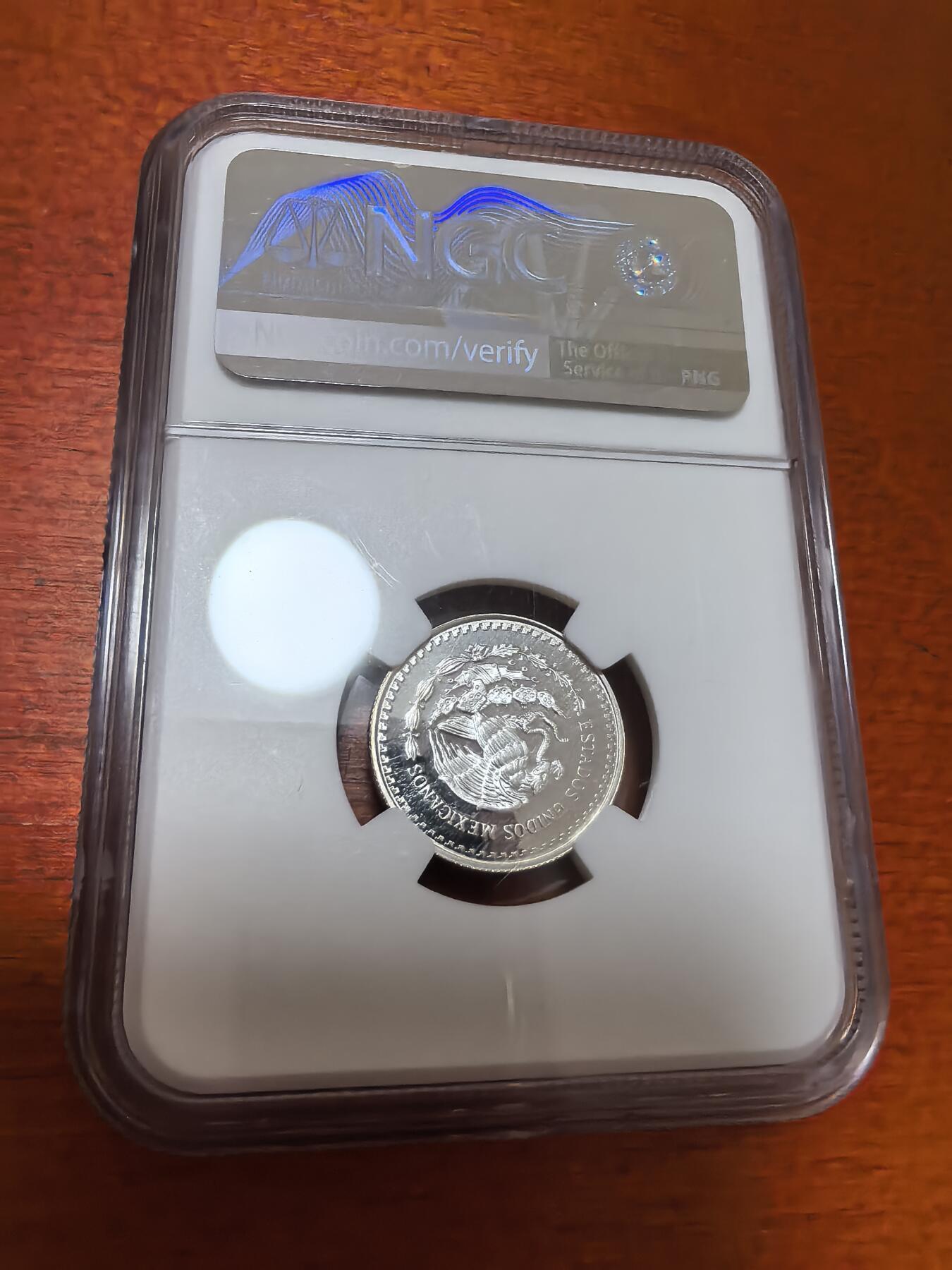 长老汇蛇年精选第九十五场拍卖 1993Mo 墨西哥胜利女神1/10盎司精制银币，NGC PF68UC，发行量5002枚