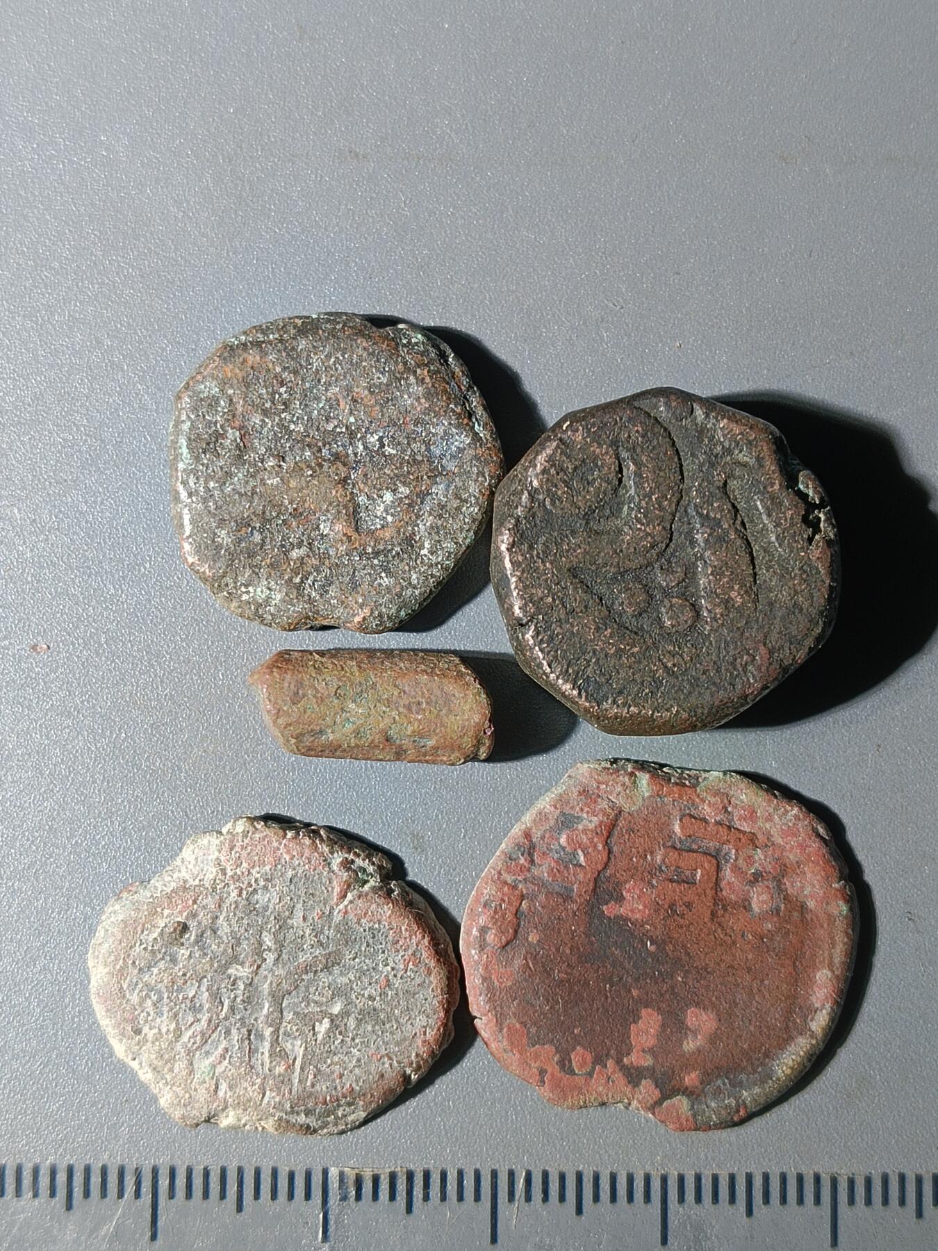 111期新疆红钱粟特钱币丝路钱币专场 A4丝路铜币一组