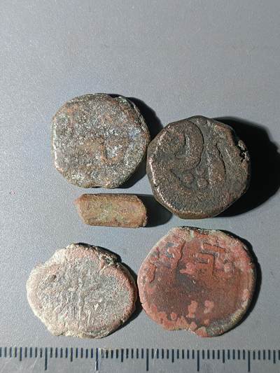 111期新疆红钱粟特钱币丝路钱币专场 - A4丝路铜币一组