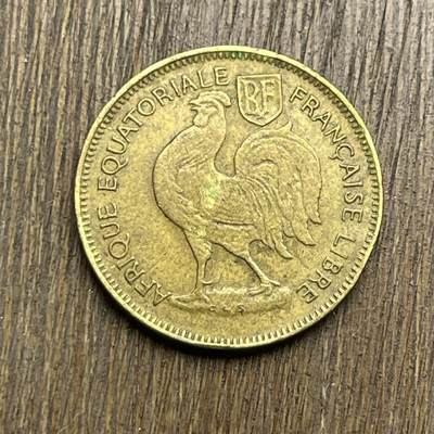 【铜匠收藏】★第140加场★精品老铜币 硬币专场 不寄存，200包邮。不满200元，支付5元运费。《接受代拍 代送NGC评级》 - 100【无寄存】稀少的 1942 法属赤道非洲 50分 铜币