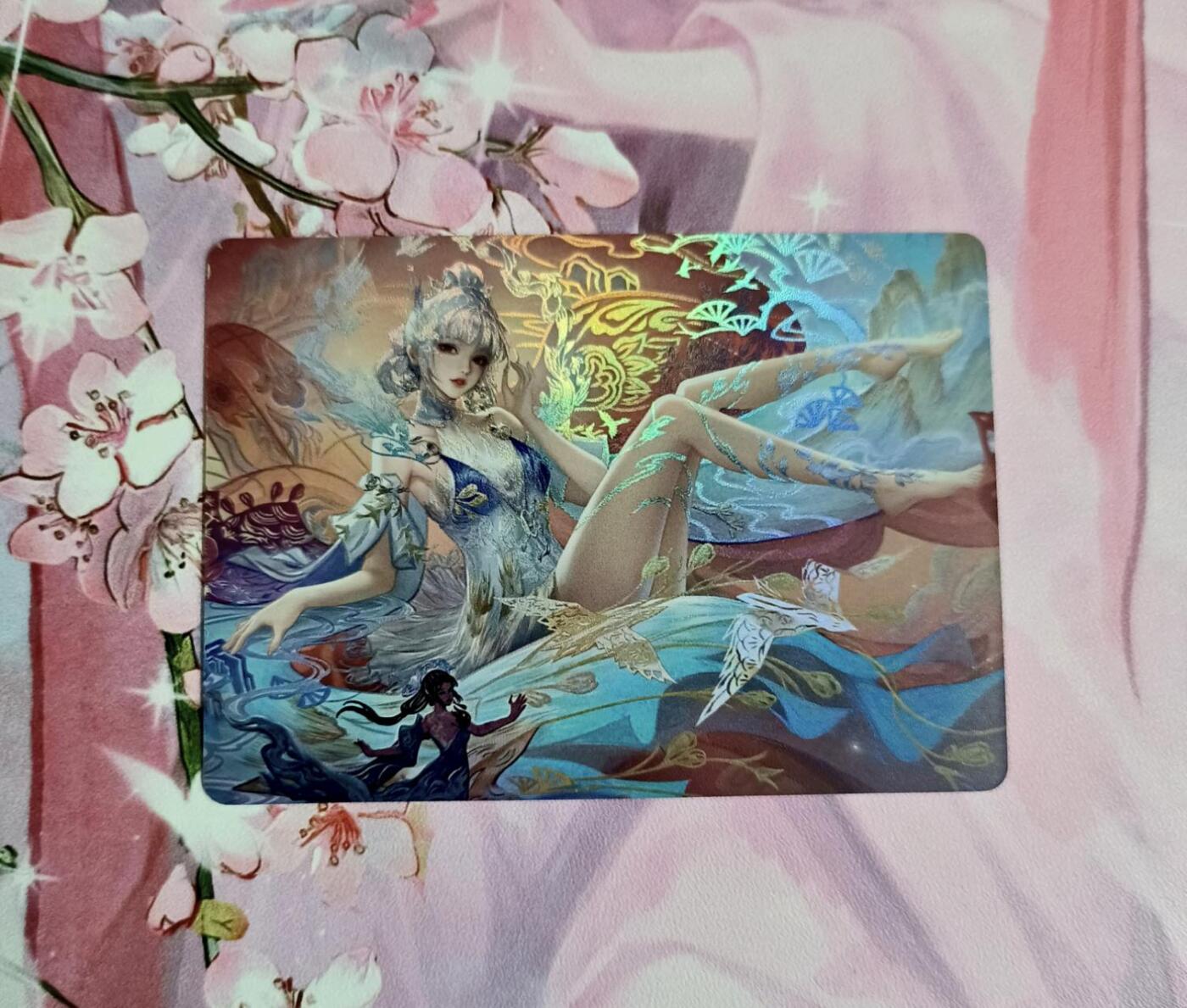 春节前倒数第二场！！龙虎卡牌-七四场（满200元包邮，无佣金，每周六结拍，欢迎送拍） 细沙彩闪 鸡腿 古风美女