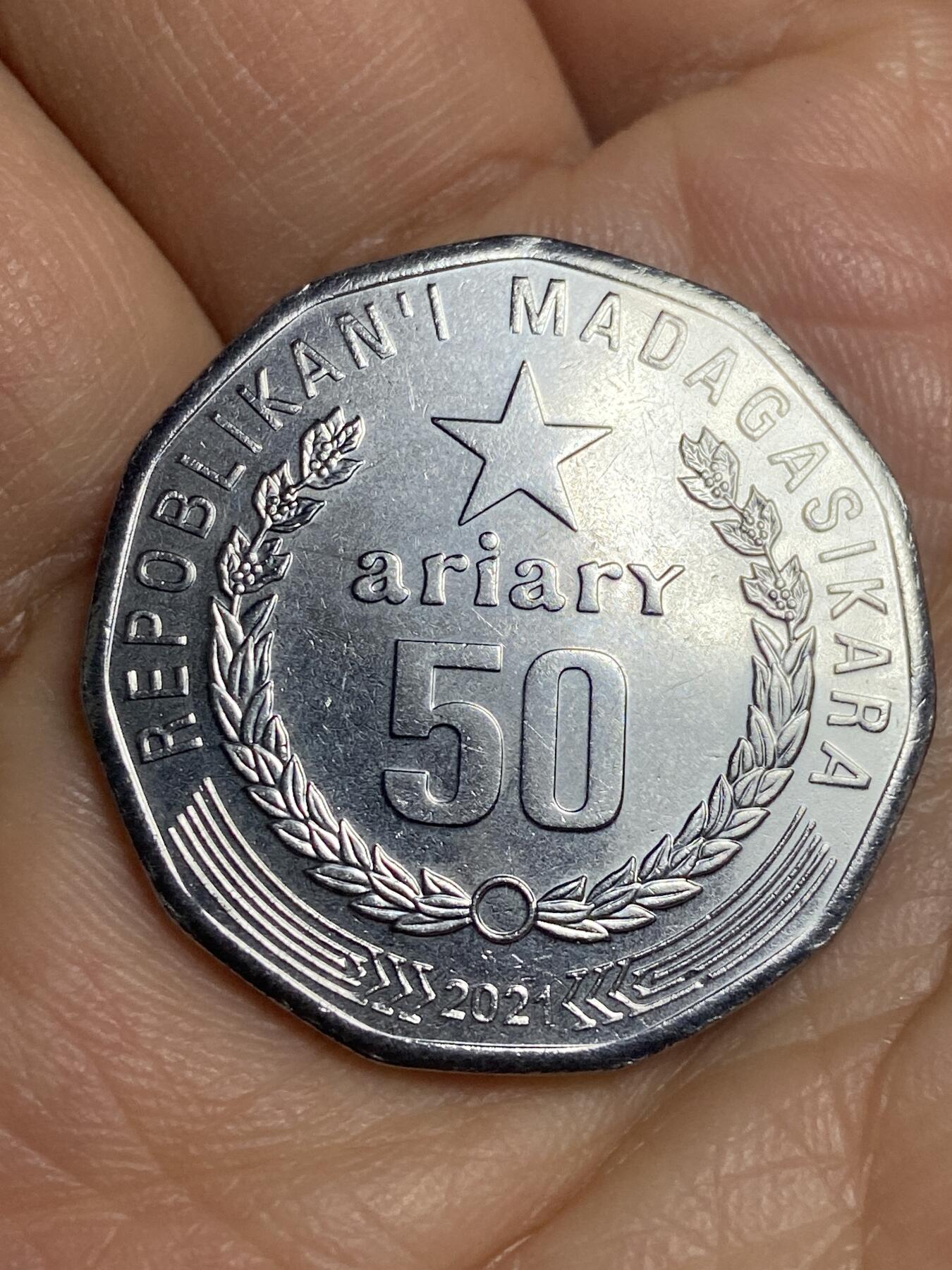 2026年第十五场(总第一百八十四场）外国好品散币场(免佣金) 马达加斯加🇲🇬2021年50法郎